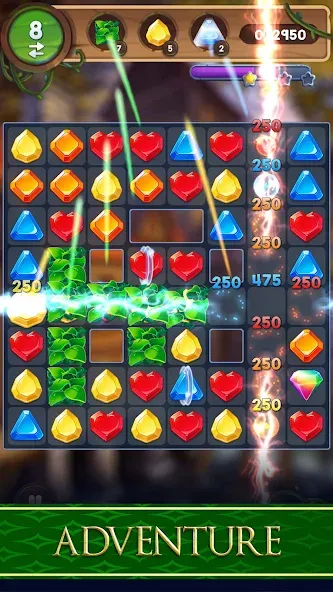 Скачать Avalon Jewels Match-3 на Android — Много денег и ходов — скриншот 2