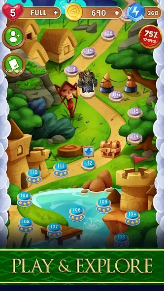 Скачать Avalon Jewels Match-3 на Android — Много денег и ходов — скриншот 3