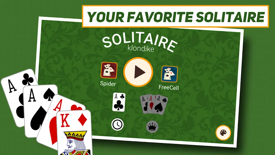 Взлом Klondike Solitaire: Classic — Много денег — скриншот 1