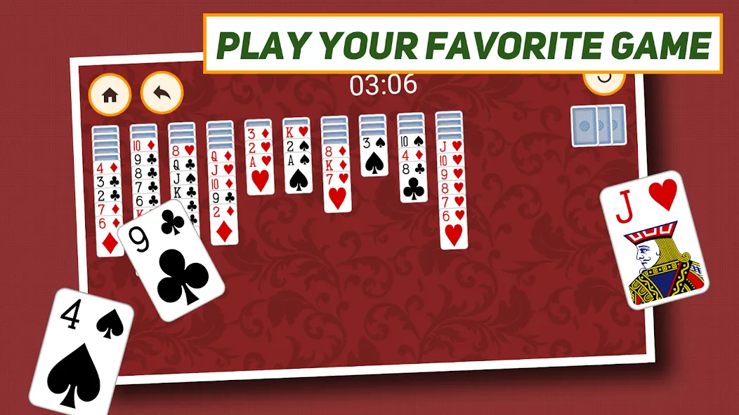 Spider Solitaire: Classic MOD APK на Android — Без рекламы — скриншот 5