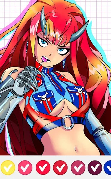 Скачать Anime Manga Color by Numbers на Android — Много денег и без рекламы — скриншот 1 Скачать Anime Manga Color by Numbers на Android — Много денег и без рекламы — скриншот 1
