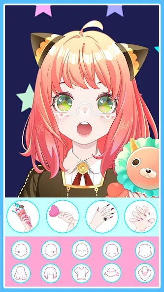 Скачать Anime Avatar Maker 2: Dress Up — Модификация Все открыто — скриншот 3