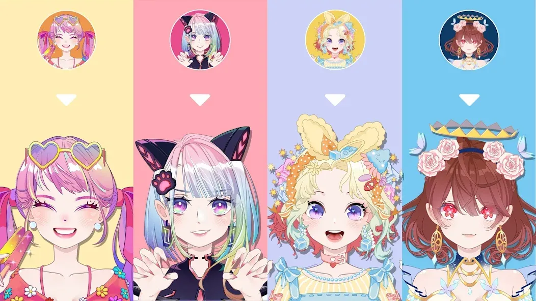 Скачать Anime Avatar Maker 2: Dress Up — Модификация Все открыто — скриншот 5
