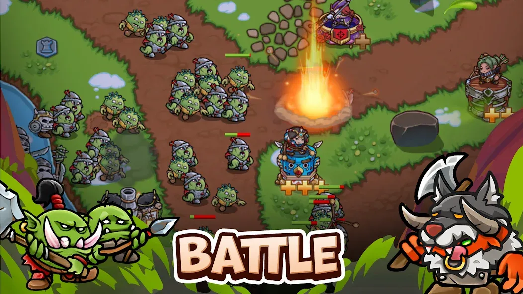Crazy Defense Heroes - TD Game на Андроид — Много денег — скриншот 2
