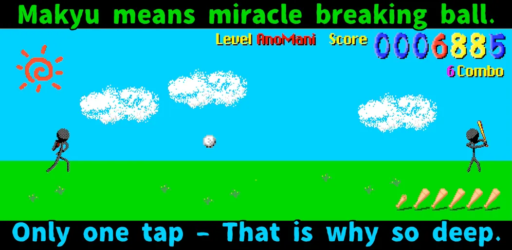 Makyu-san: Casual Batting Game MOD APK на Android — Много денег и без рекламы — скриншот 1