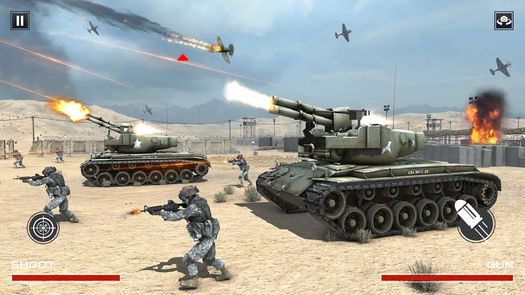 FPS War Games- Aircrafts Games MOD APK на Android — Много денег — скриншот 2