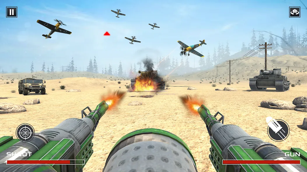 FPS War Games- Aircrafts Games MOD APK на Android — Много денег — скриншот 3