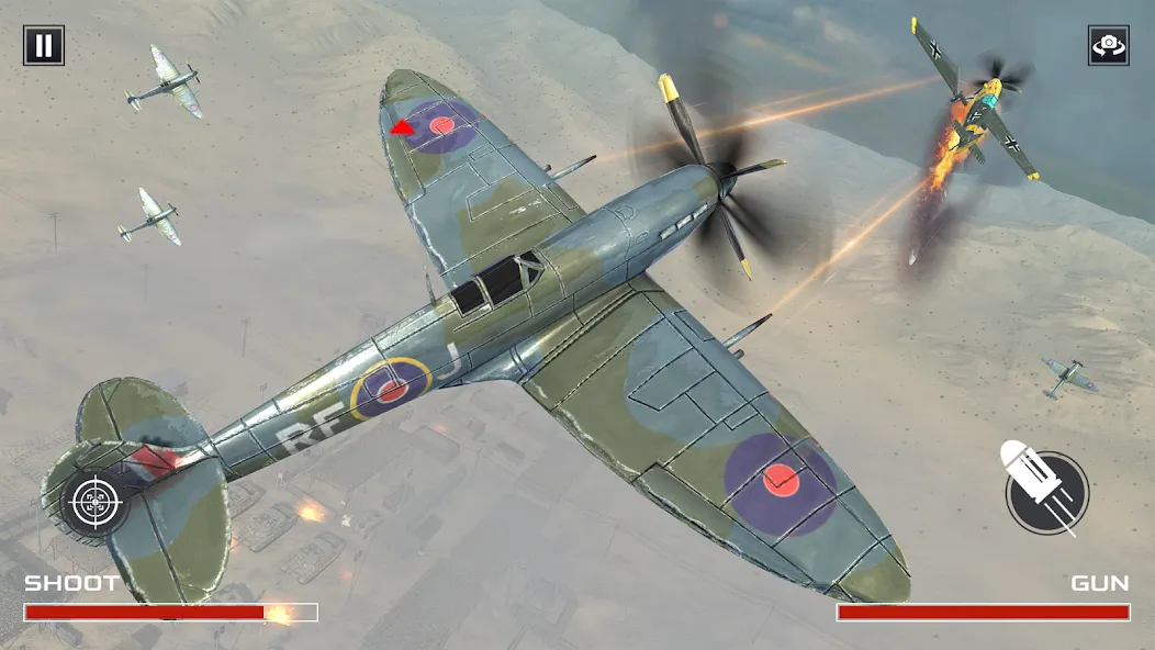 FPS War Games- Aircrafts Games MOD APK на Android — Много денег — скриншот 4