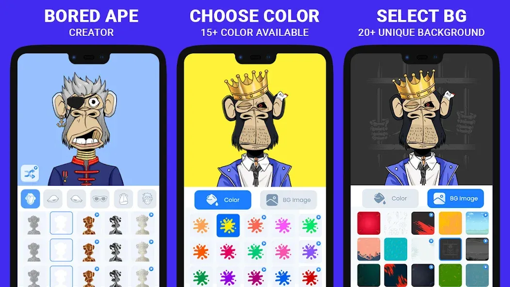 Bored Ape Maker - NFT Art — Взломанная версия (Все разблокировано) — скриншот 2