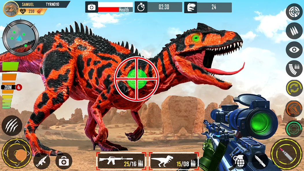 Real Dino Hunting Gun Games — Мод: Много денег — скриншот 1