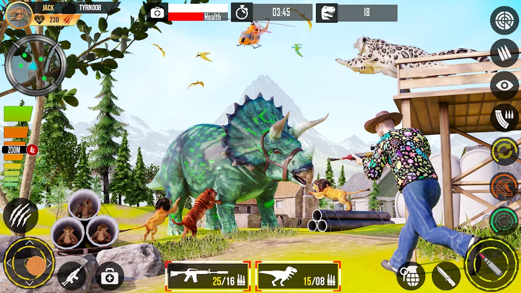 Real Dino Hunting Gun Games — Мод: Много денег — скриншот 4