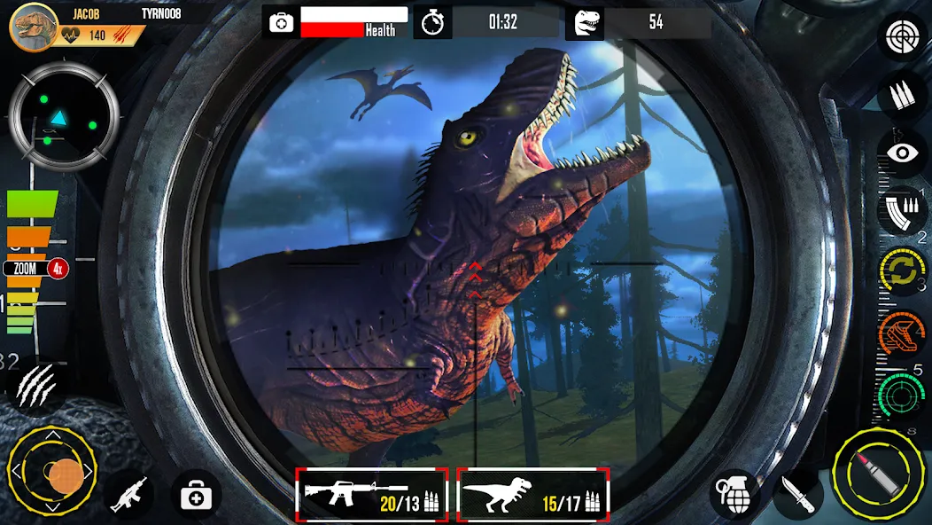 Real Dino Hunting Gun Games — Мод: Много денег — скриншот 5