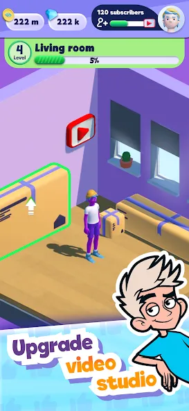 Взломанная A4 Vlogger: Streamer simulator на Андроид — Много денег и без рекламы — скриншот 2