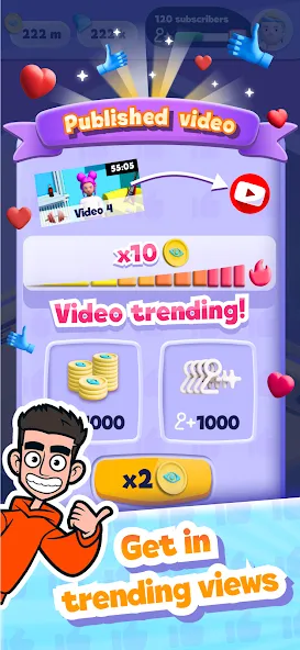 Взломанная A4 Vlogger: Streamer simulator на Андроид — Много денег и без рекламы — скриншот 3