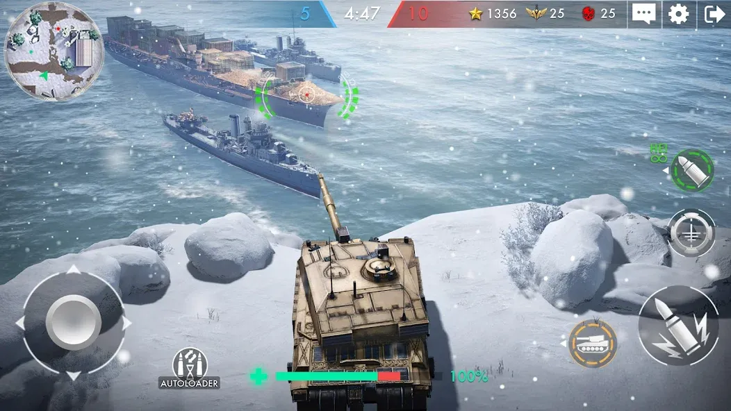 Скачать Tank Warfare: PvP Battle Game с модом — Много денег — скриншот 1