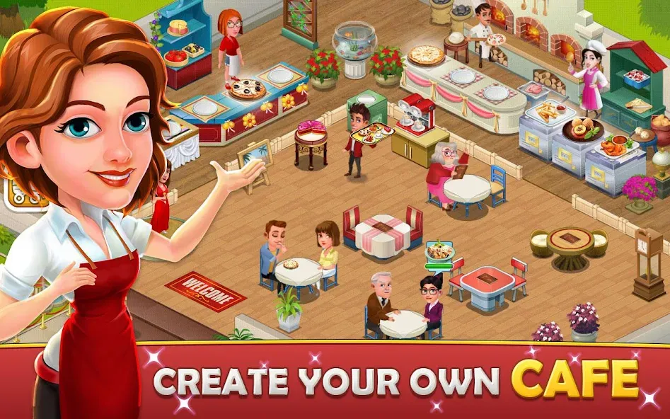 Скачать Cafe Tycoon – Cooking & Fun на телефон — Много денег — скриншот 1