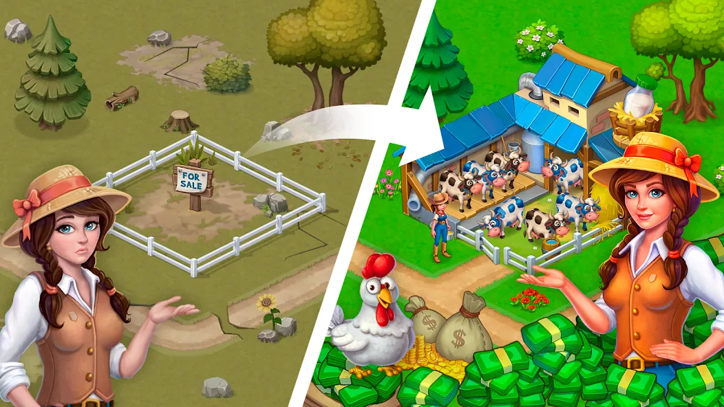 Idle Farmer: Mine Game MOD APK — Много денег и без рекламы — скриншот 1 Idle Farmer: Mine Game MOD APK — Много денег и без рекламы — скриншот 1