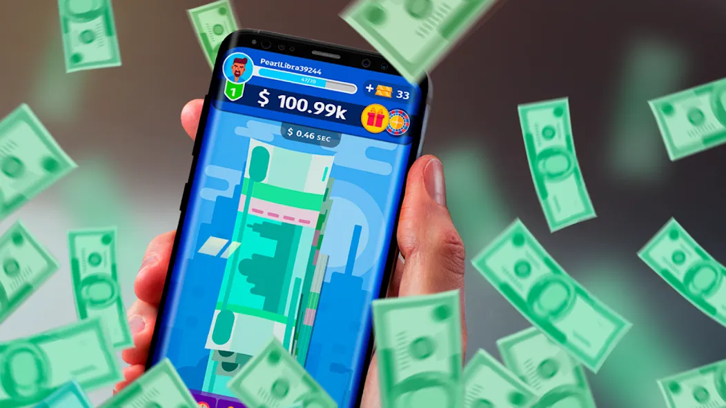 Скачать Money cash clicker — Модификация Много денег — скриншот 1