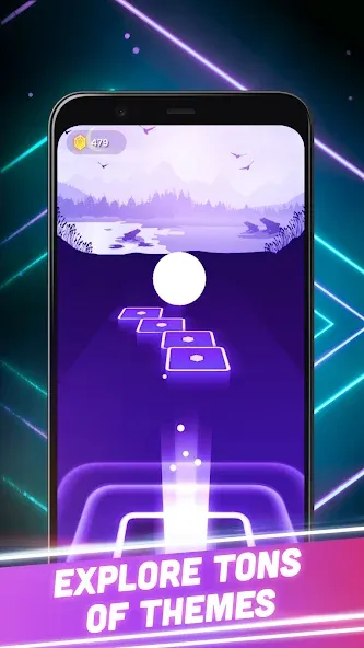 Взломанная Hop Tiles 3D: Hit music game на Андроид — Много денег и без рекламы — скриншот 3
