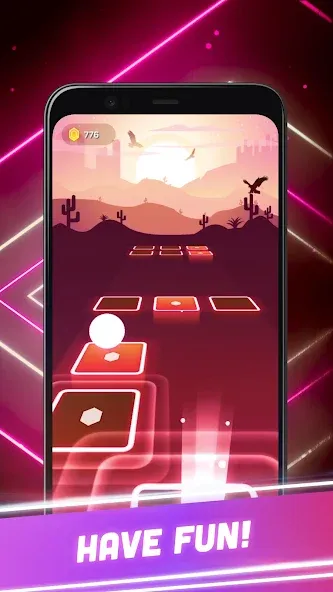 Взломанная Hop Tiles 3D: Hit music game на Андроид — Много денег и без рекламы — скриншот 4