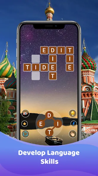 Взломанная Word Game : Crossword на Андроид — Без рекламы — скриншот 2