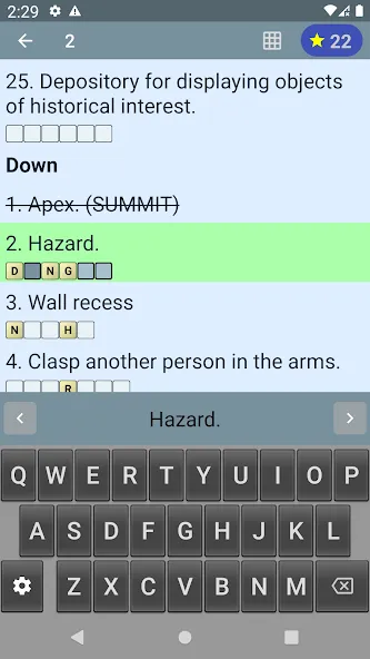Скачать взломанную English Crossword puzzle — Все слова открыты — скриншот 5