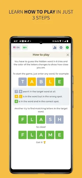 Взлом Wordly - Daily Word Game — Все подсказки и без рекламы — скриншот 2 Взлом Wordly - Daily Word Game — Все подсказки и без рекламы — скриншот 2