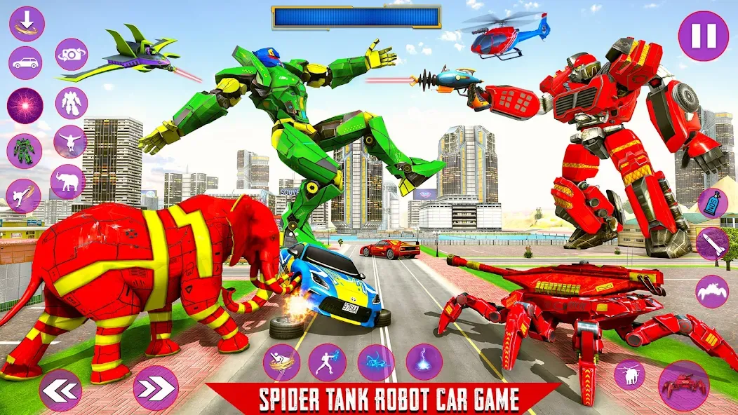 Скачать Spider Mech Wars - Robot Game — Много денег — скриншот 5