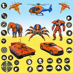 Скачать Spider Mech Wars - Robot Game — Много денег