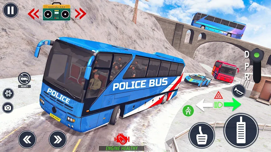 Police Bus Simulator Bus Games — Взломанная версия (Много денег) — скриншот 5