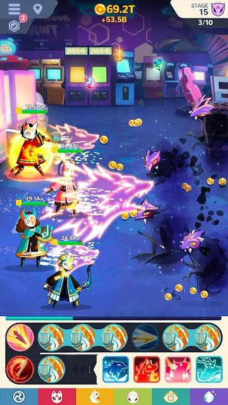 Masketeers : Idle Has Fallen MOD APK на Android — Много денег и кристаллов — скриншот 1