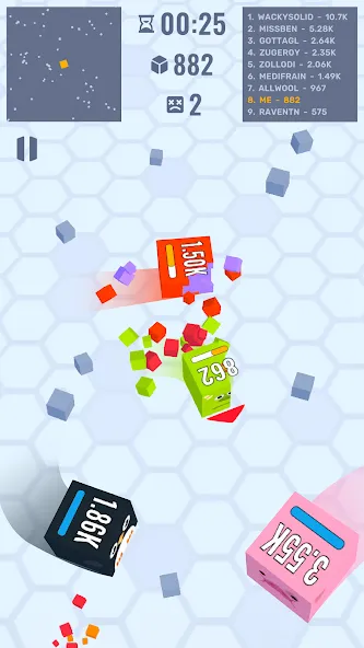 Cube Zone io MOD APK на Android — Много денег — скриншот 3