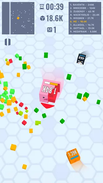 Cube Zone io MOD APK на Android — Много денег — скриншот 4