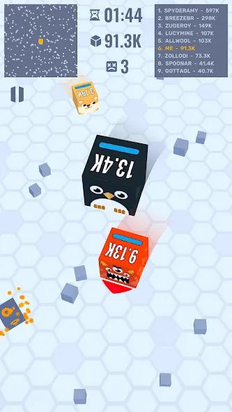 Cube Zone io MOD APK на Android — Много денег — скриншот 5