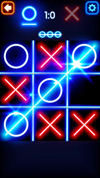 Скачать Tic Tac Toe Glow: 2 Players — Модификация Все темы разблокированы — скриншот 2