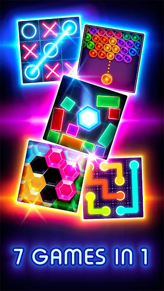 Скачать Tic Tac Toe Glow: 2 Players — Модификация Все темы разблокированы — скриншот 3
