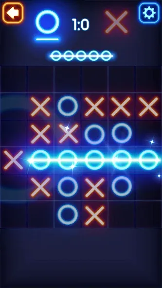 Скачать Tic Tac Toe Glow: 2 Players — Модификация Все темы разблокированы — скриншот 4