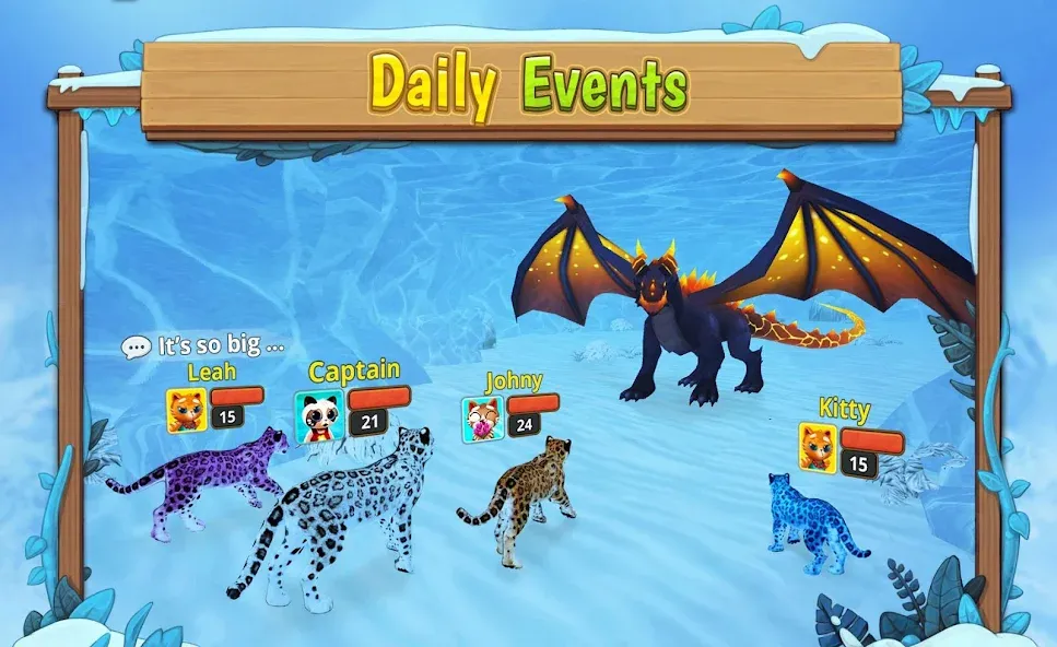 Snow Leopard Family Sim Online (Мод Много денег) — скриншот 4
