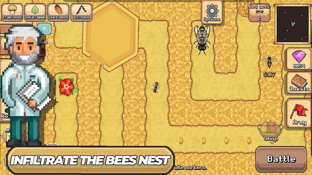Pocket Ants: Colony Simulator — Мод: Много ресурсов — скриншот 5