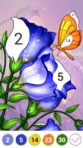 Hola Color--Coloring by Number — Мод: Все цвета разблокированы и без рекламы — скриншот 2