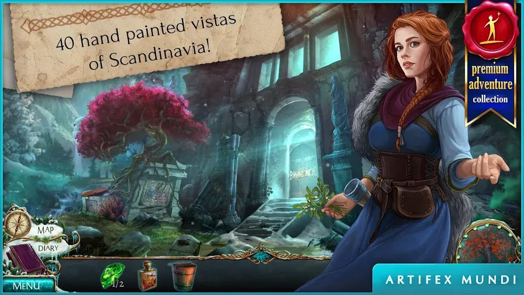 Взлом Endless Fables 2: Frozen Path — Много денег и подсказки — скриншот 1