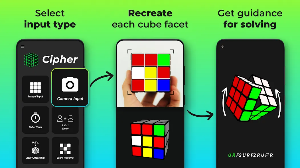 Cube Cipher - Cube Solver на Андроид — Все премиум функции разблокированы — скриншот 2