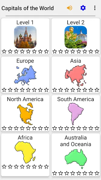 Взломанная Capitals of the World - Quiz на Андроид — Все уровни открыты — скриншот 3