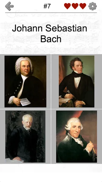 Скачать Famous Composers Portrait Quiz — Последняя версия (Все подсказки и уровни открыты) — скриншот 2