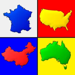Скачать взлом Maps of All Countries Geo-Quiz на Андроид — Все уровни разблокированы