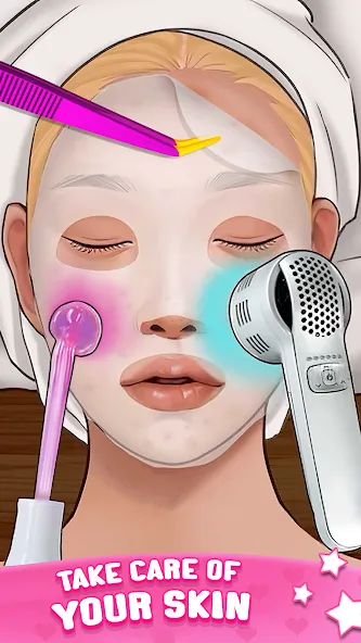 ASMR Doctor Game: Makeup Salon на Андроид — Мод Все открыто — скриншот 4