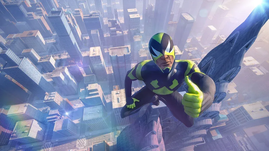 Rope Frog Ninja Hero Car Vegas MOD APK — Много денег — скриншот 1