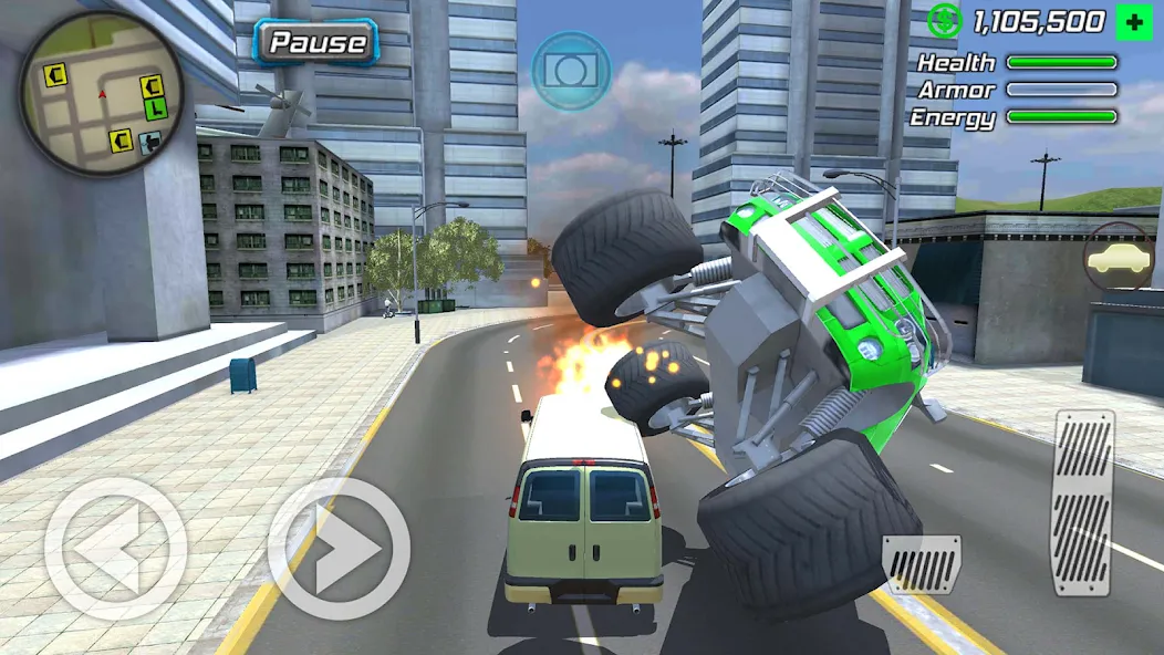 Rope Frog Ninja Hero Car Vegas MOD APK — Много денег — скриншот 3