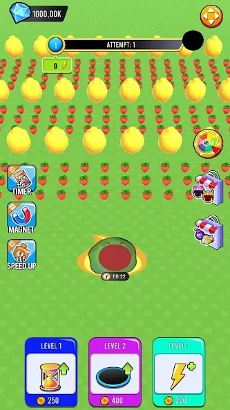 Взломанная Fruit hole: Black hole на Андроид — Много денег — скриншот 3
