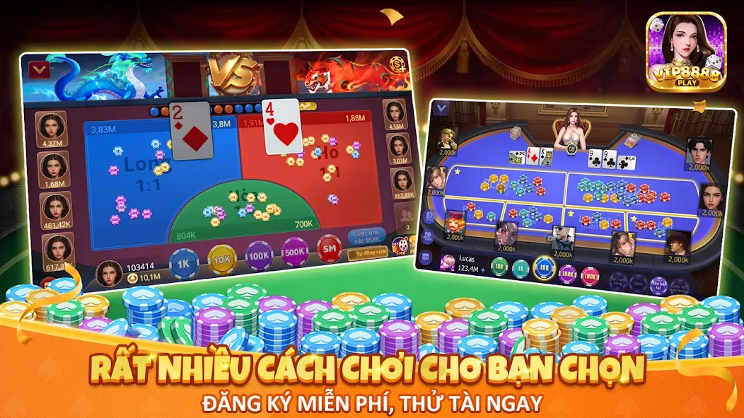 Скачать взлом VIP8888 Play - Sòng Bạc ONLINE на Андроид — Много денег — скриншот 4